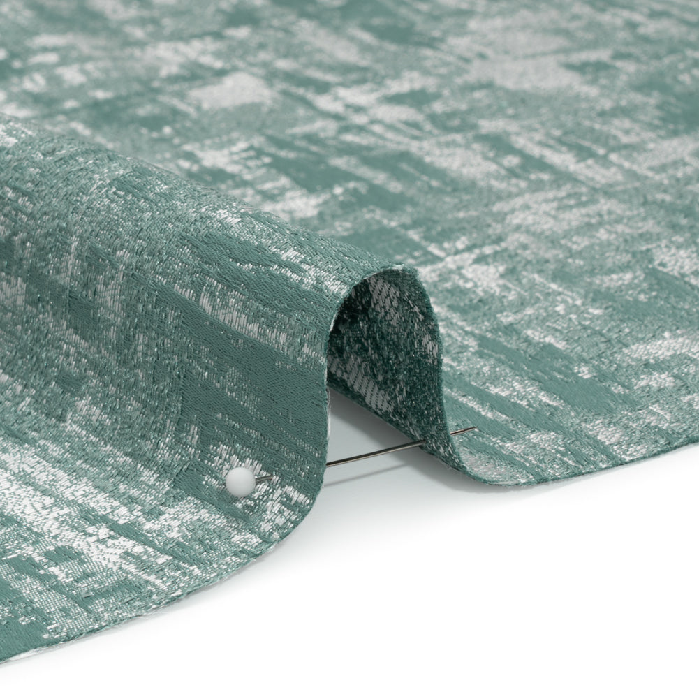 Recycled Polyester Drapery Jacquard - Seafoam Abstract Strokes - British Imported - Joann Fabrics