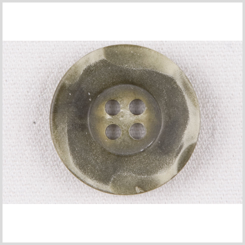 Plastic 4-Hole Button - 36L/23mm - Muted Green with Worn Edges - Joann Fabrics