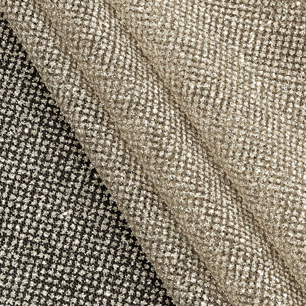 Tulle with Metallic Platinum Glitter - Mink - Platina Collection - Joann Fabrics