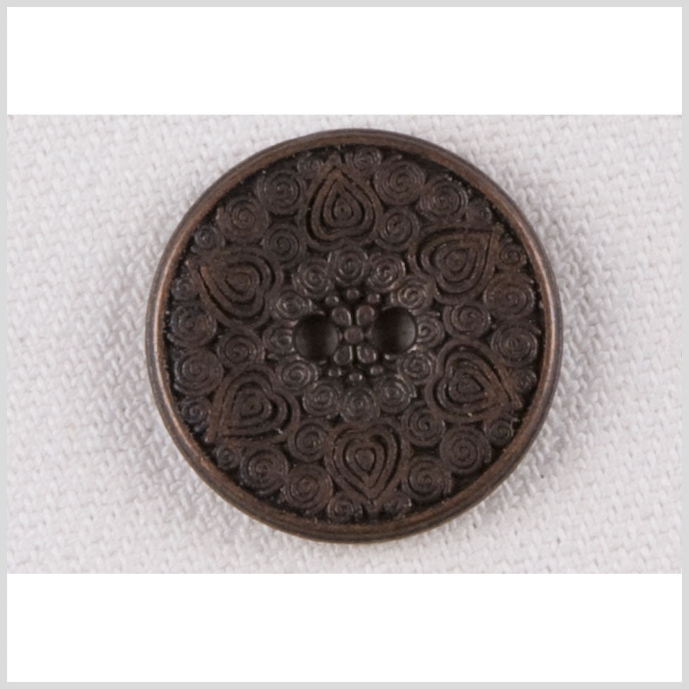 Decorative Brass 2-Hole Metal Button with Rounded Rim - 32L/20mm - Joann Fabrics