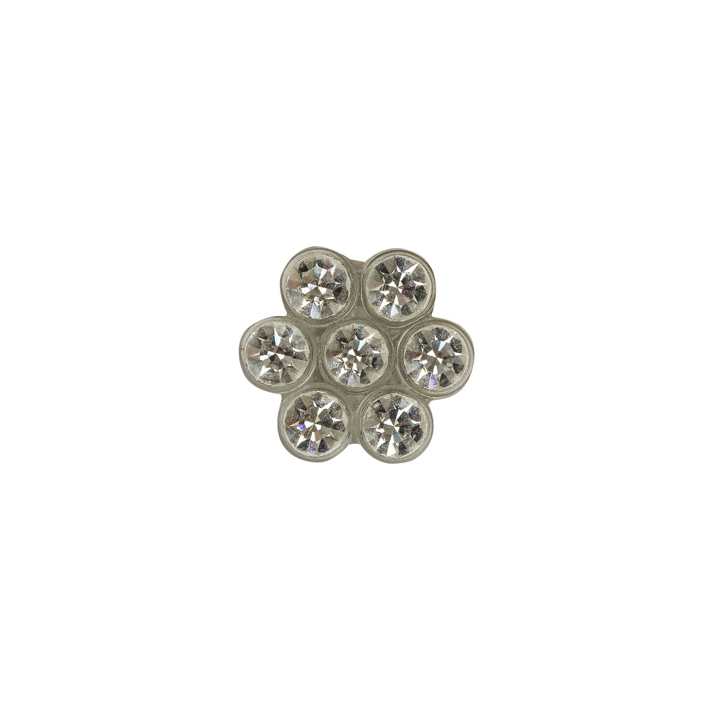 Vintage Crystal Rhinestones Transparent Daisy Shank Back Button - 20L/12.5mm - Joann Fabrics