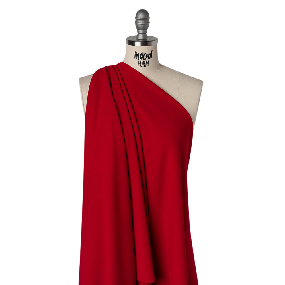 Stretch Polyester Crepe Double Knit - Tango Red - Designer Deadstock - Joann Fabrics