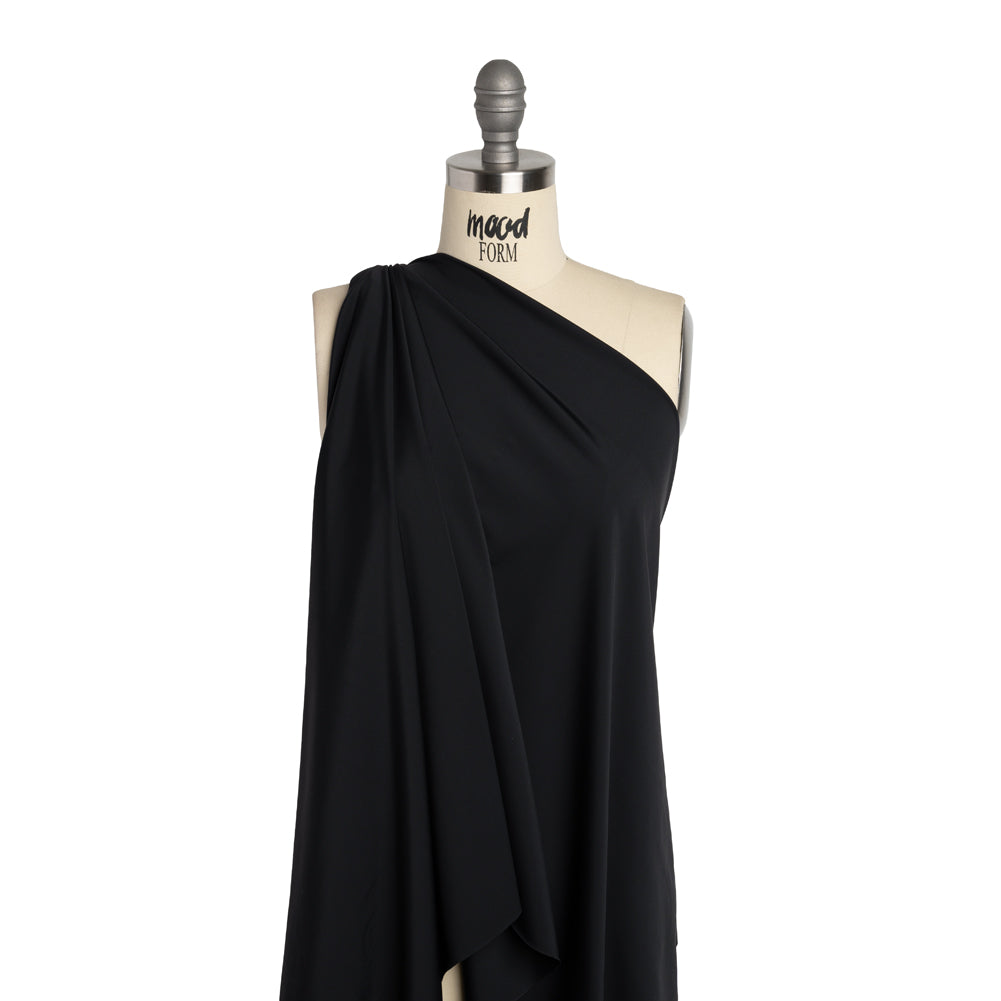 100% Recycled Stretch Nylon Swimwear Tricot, UV Protective - Nero - Mykonos Collection - Joann Fabrics