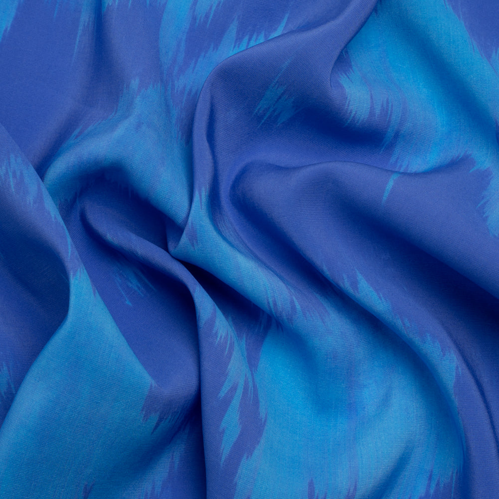 Mood Exclusive Pale Blue Dot Sustainable Viscose and Polyester Poplin - Joann Fabrics