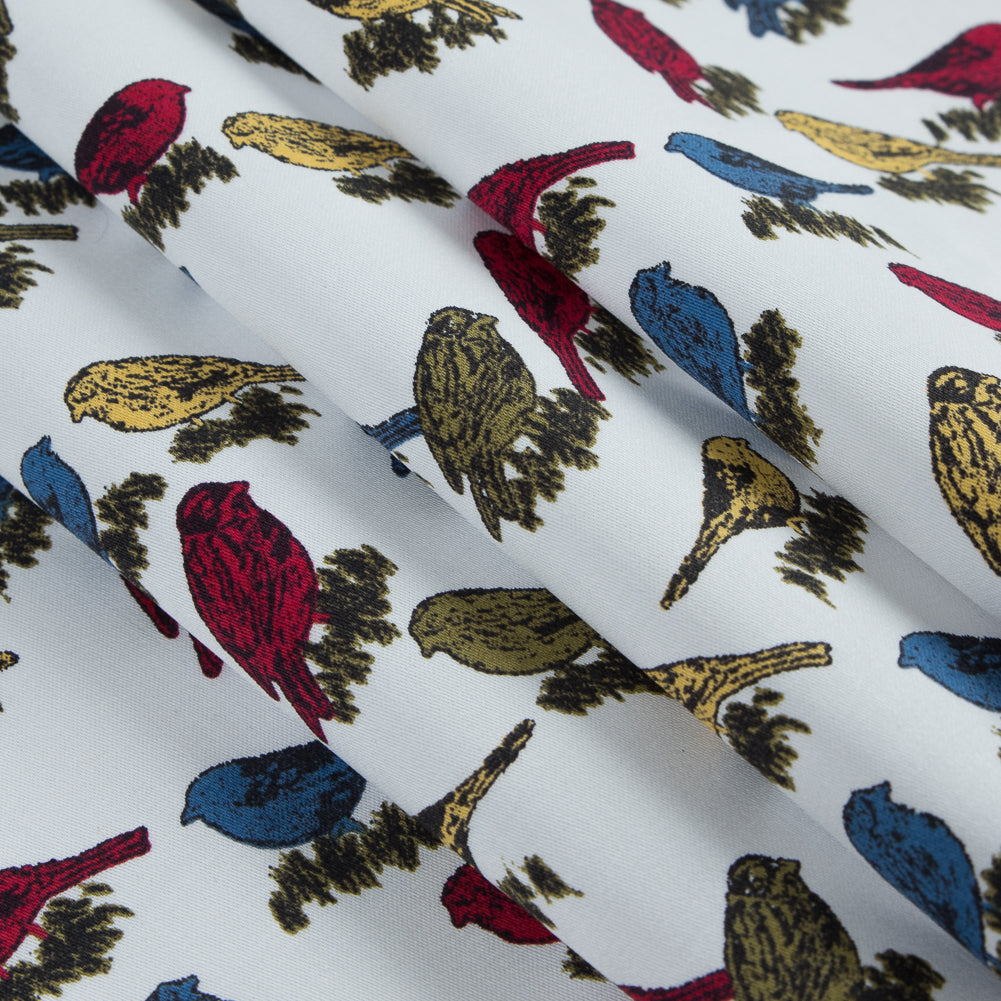 White Birds Printed on a Cotton Sateen - Joann Fabrics
