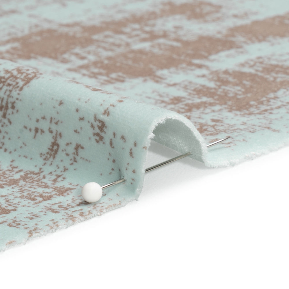 Kasa Seafoam Crosshatching Embossed Knit Velvet - Joann Fabrics