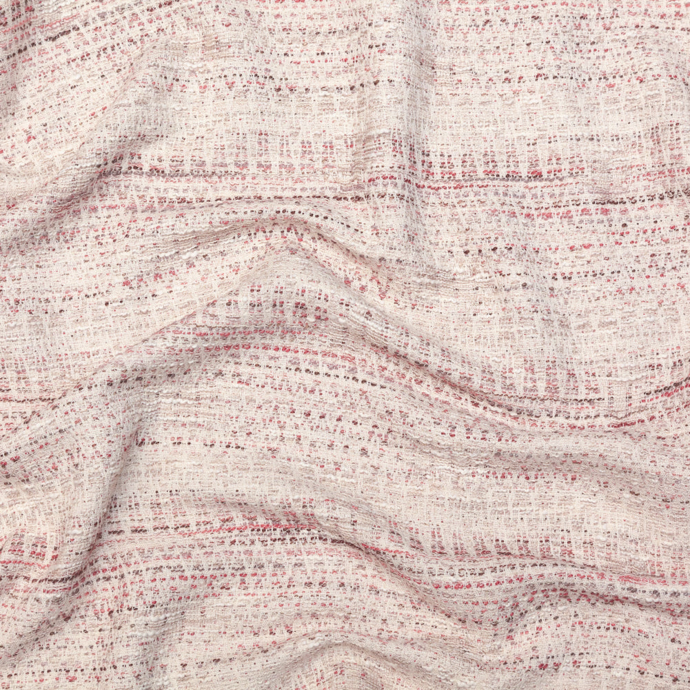 Ivory and Mauve Cotton Tweed - Joann Fabrics