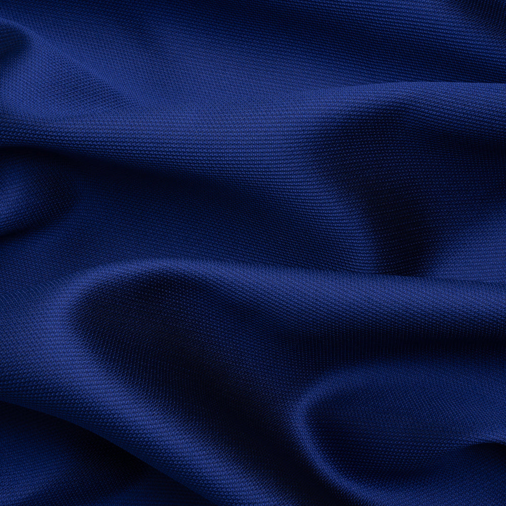 Polyester and Silk Mikado Pique Made in Italy - Electric Blue - Premium Collection - Joann Fabrics