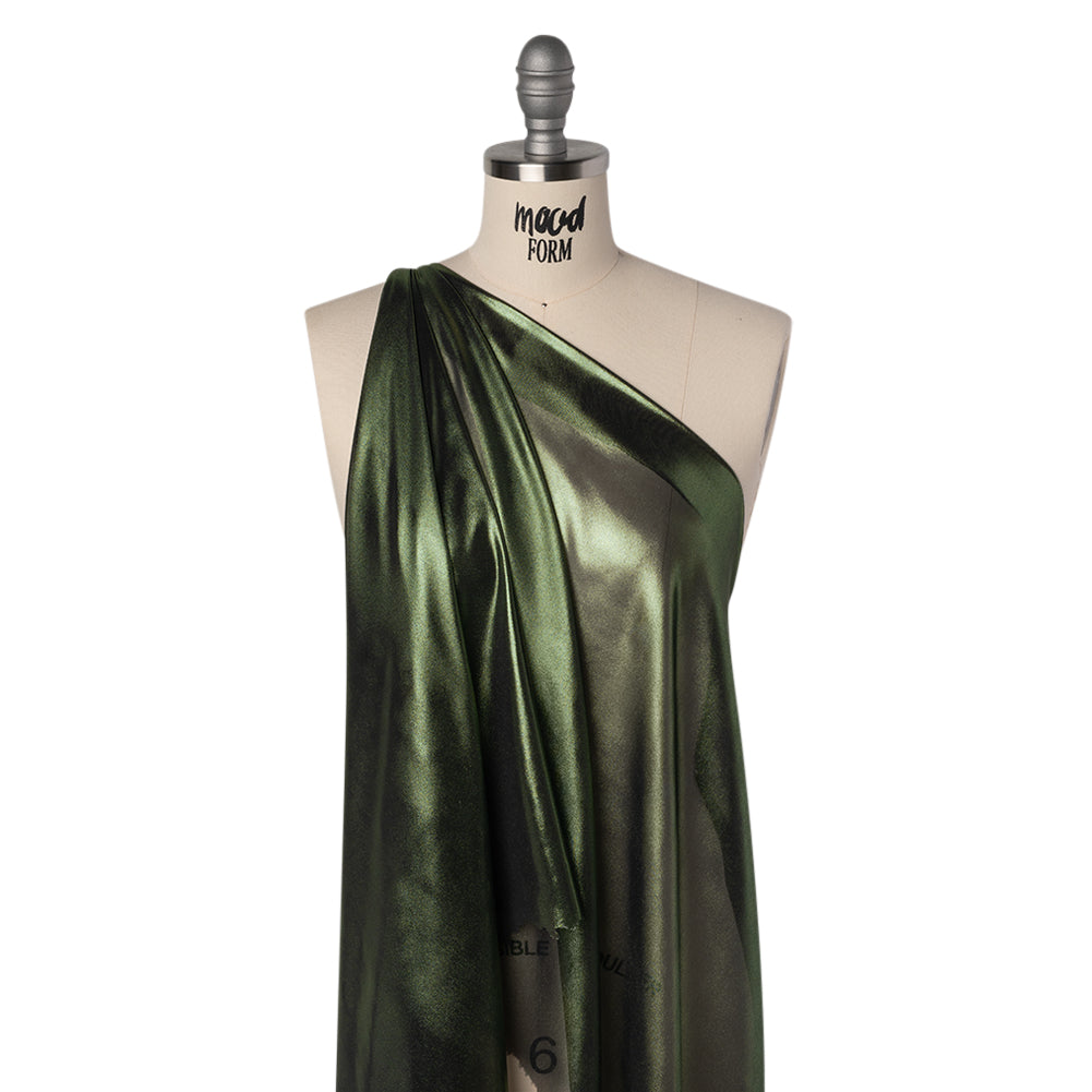 Liquid Sheen Metallic Polyester Chiffon - Green on Black - Liquid Sheen Chiffon Collection - Joann Fabrics