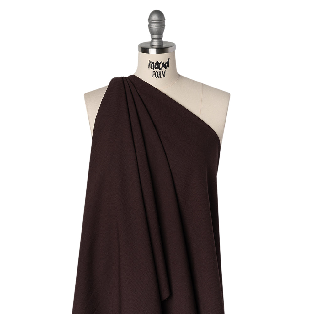 Stretch Polyester and Wool Blend Suiting - Chocolate Brown - Famous Australian Designer Deadstock - Joann Fabrics