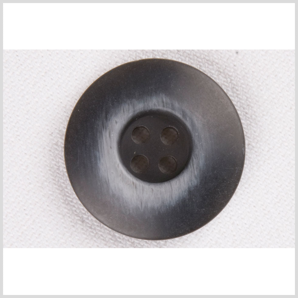 Plastic 4-Hole Button - 40L/25.5mm - Dark Gray and White Mottled Wide Flat Rim - Joann Fabrics