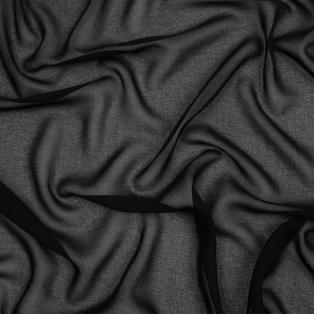 Famous Australian Designer Black Polyester Georgette - Joann Fabrics