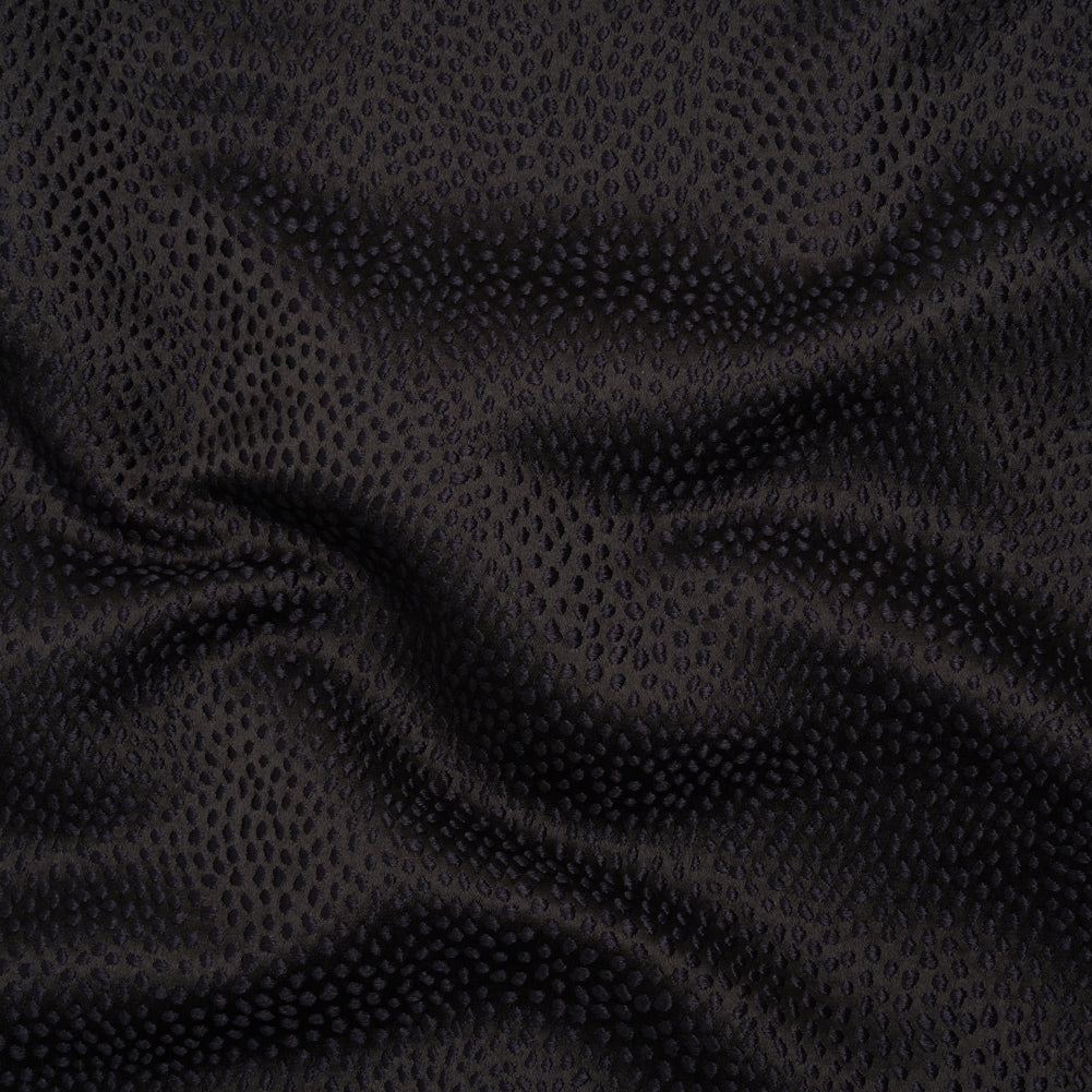 Recycled Polyester Jacquard - Ebony Little All-Over Spots - British Imported - Joann Fabrics