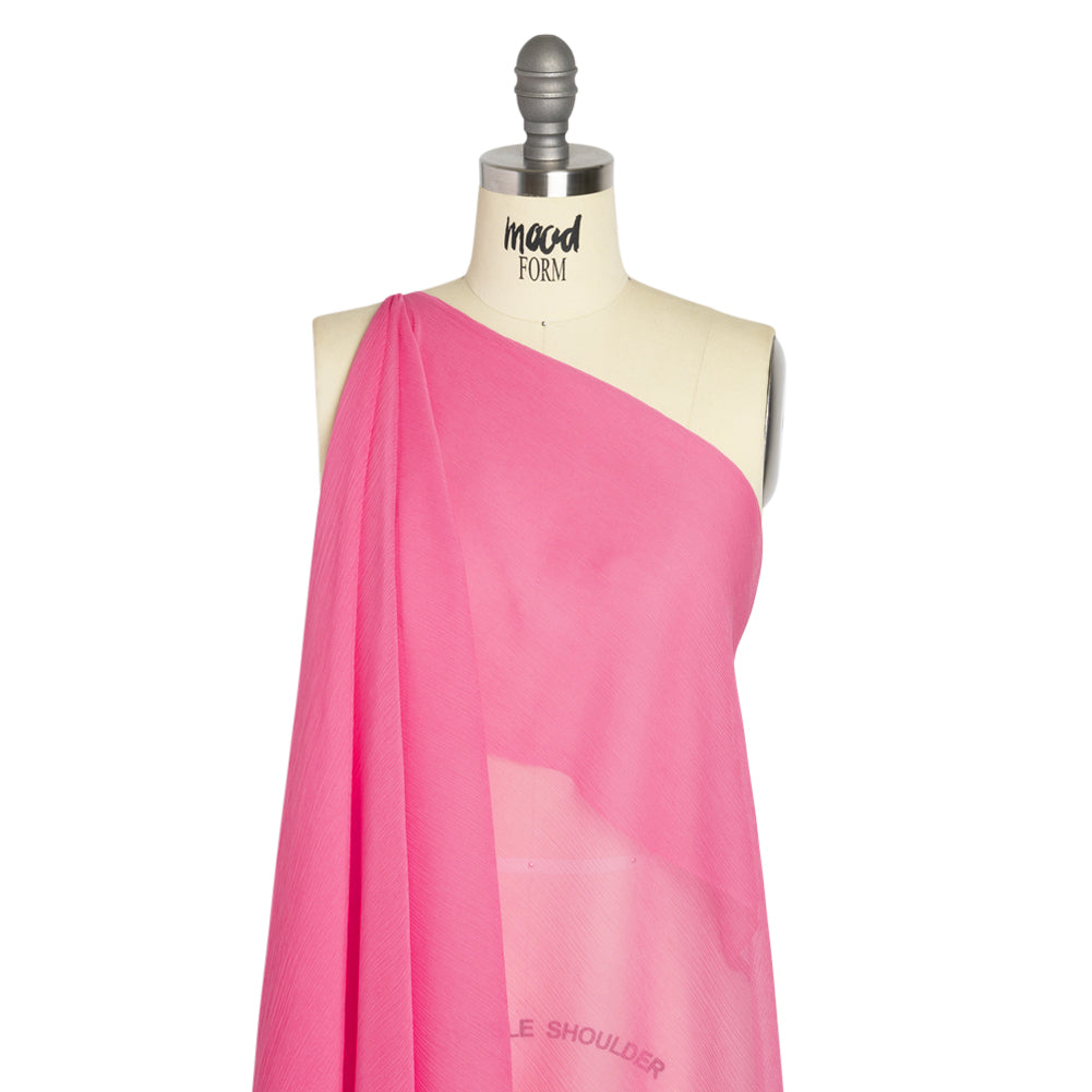 Crinkled Silk Chiffon - Carmine Rose - Premium Collection - Joann Fabrics