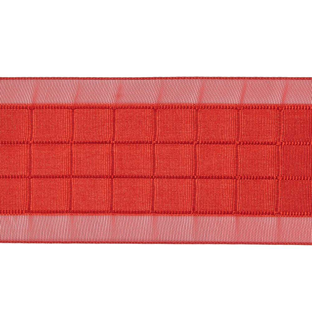 Red Squares and Sheer Borders Ribbon - 36mm - Joann Fabrics