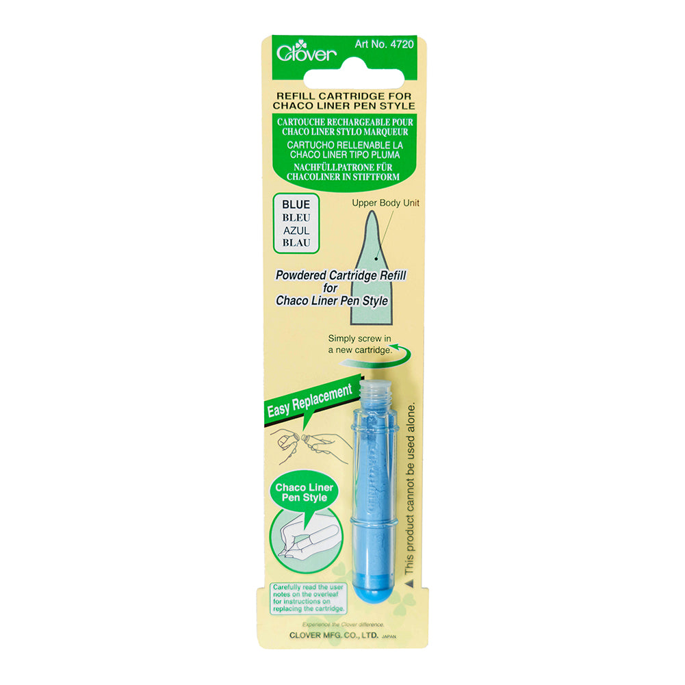 Clover Chaco Liner Pen Style Refill Cartridge - Blue - Joann Fabrics