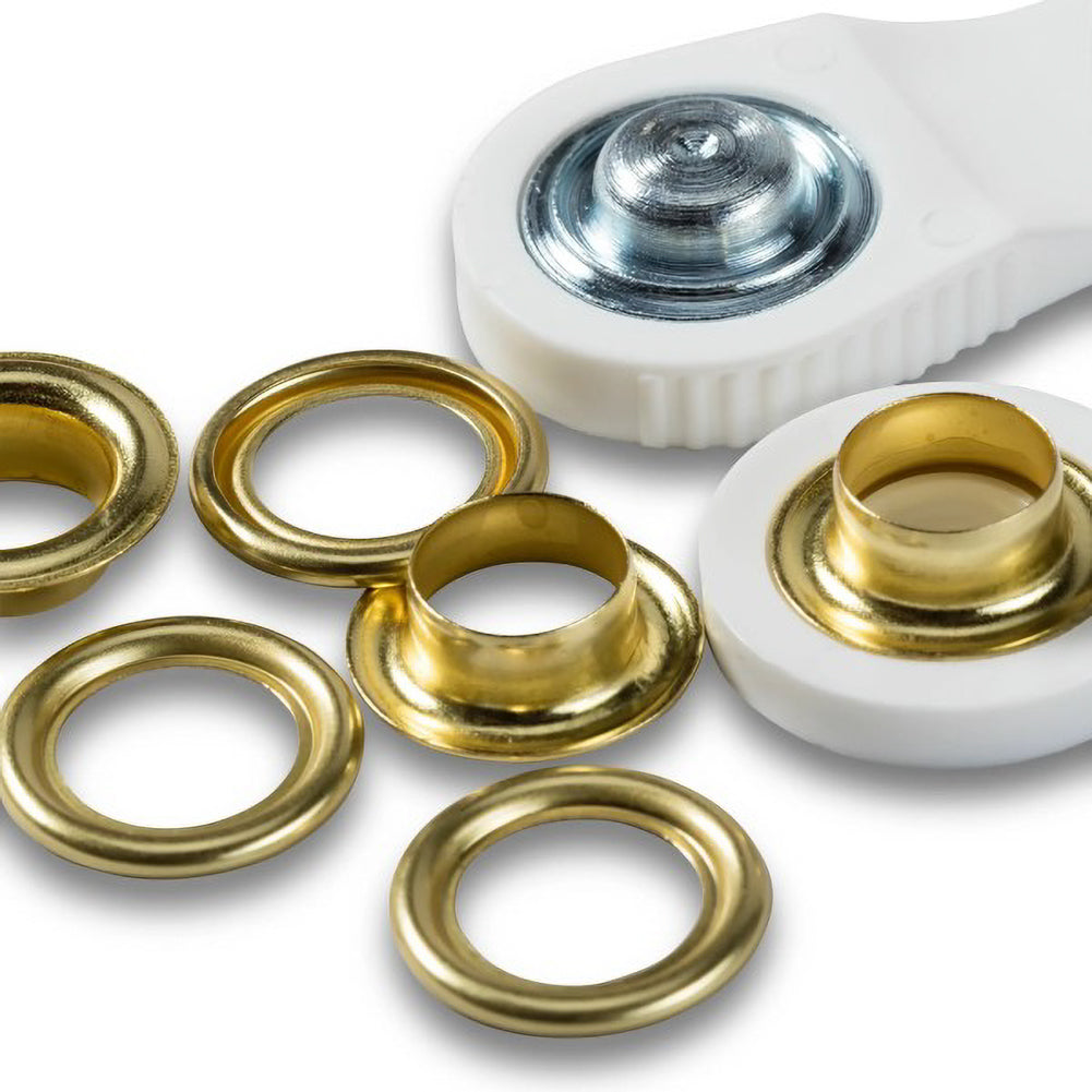 Prym Eyelets with Washers with Tools - Gold 11mm - 15pc - Joann Fabrics