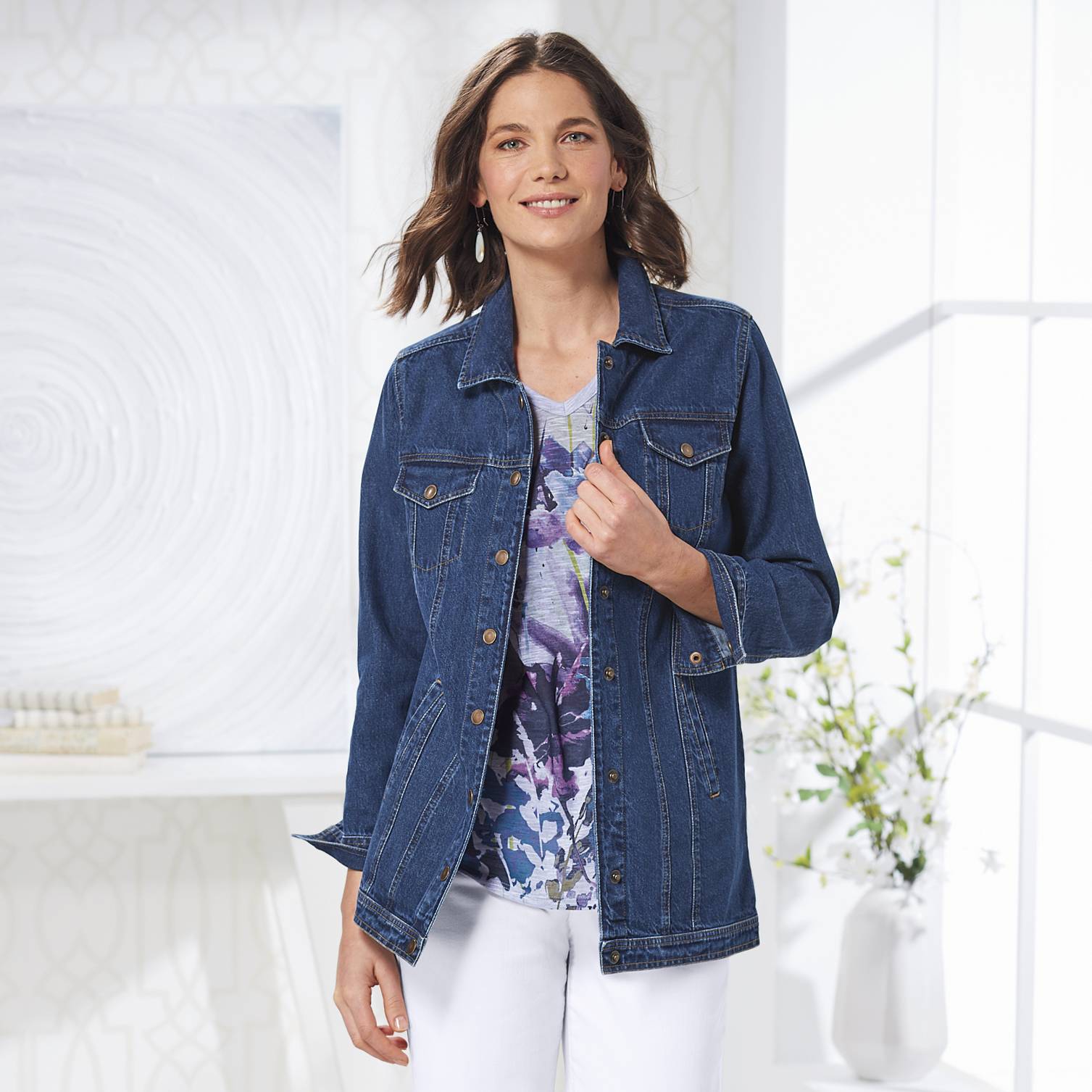 Classic Long Denim Jacket - Northstyle Catalog