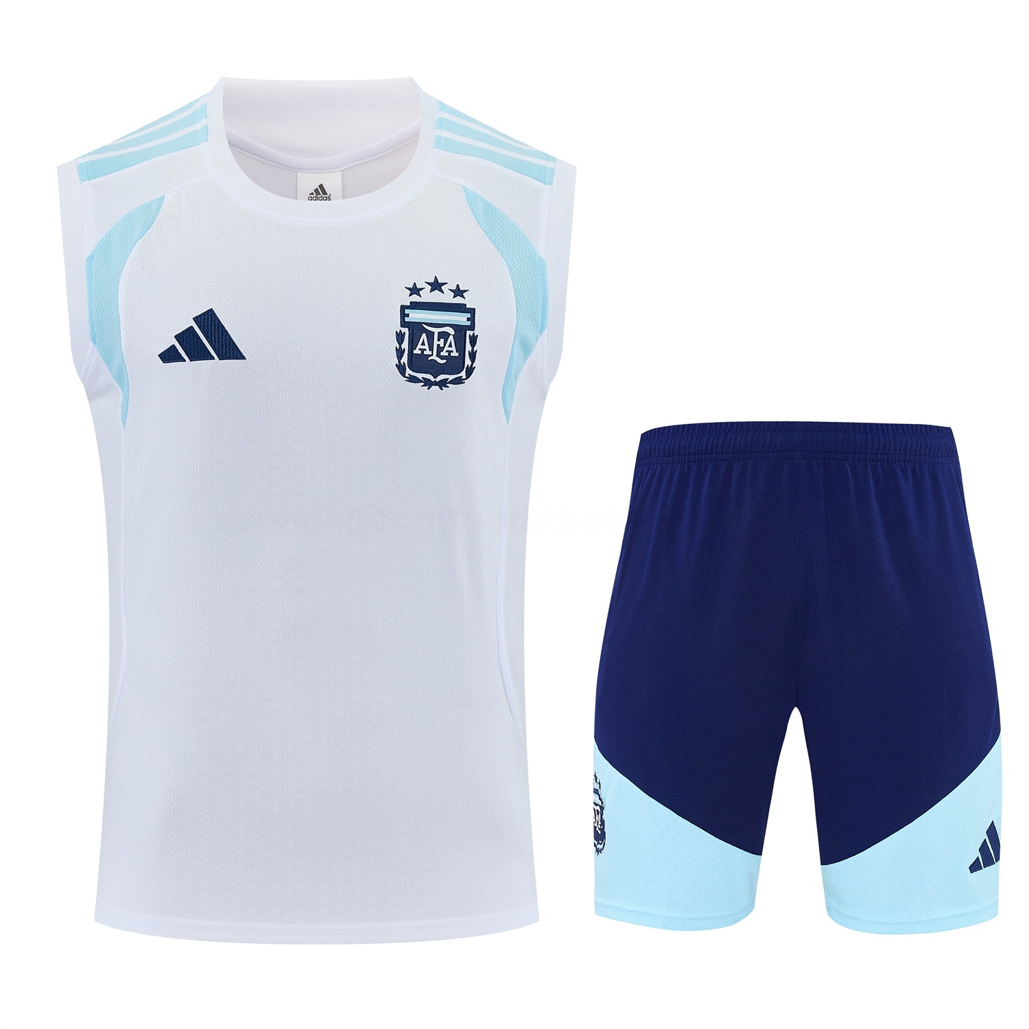 Argentina 2026 Vest Training Set - White Vest and Blue Shorts - UnitedFutballJersey