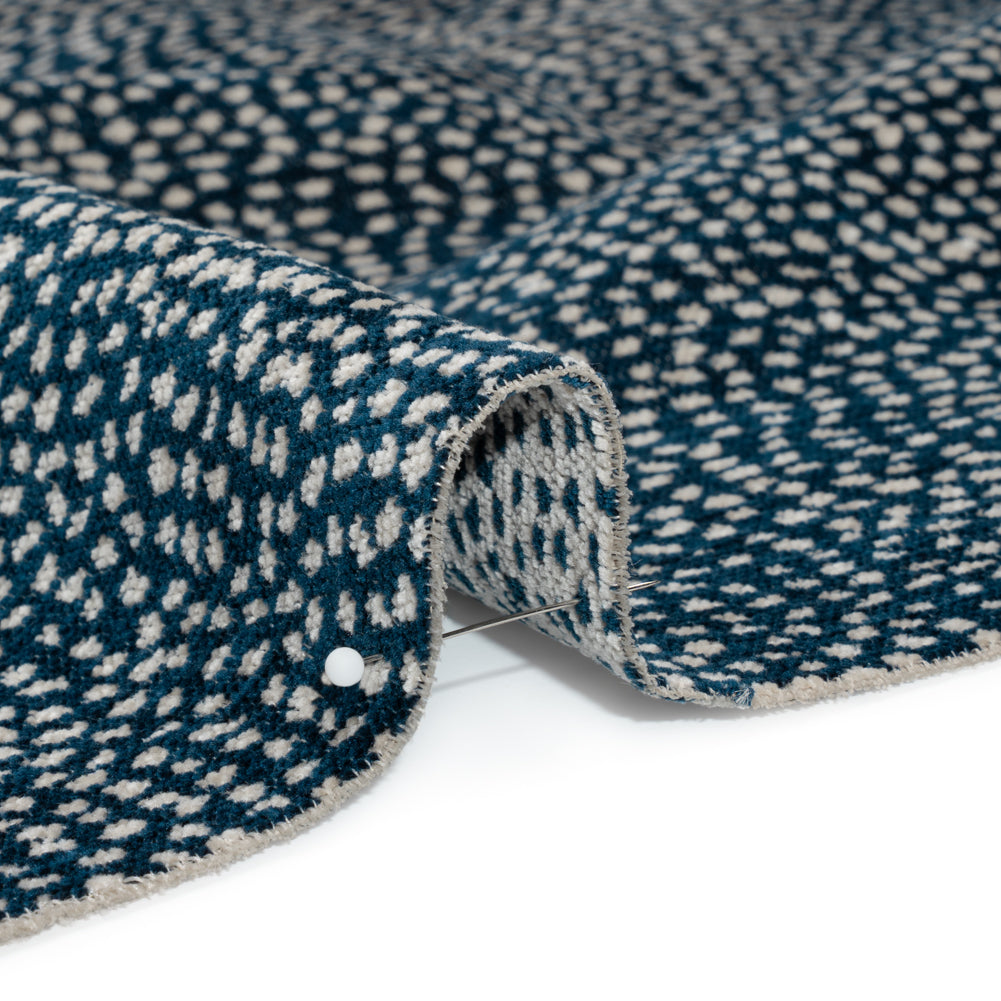 Upholstery Chenille - Navy Spotted - Remus Collection - Joann Fabrics
