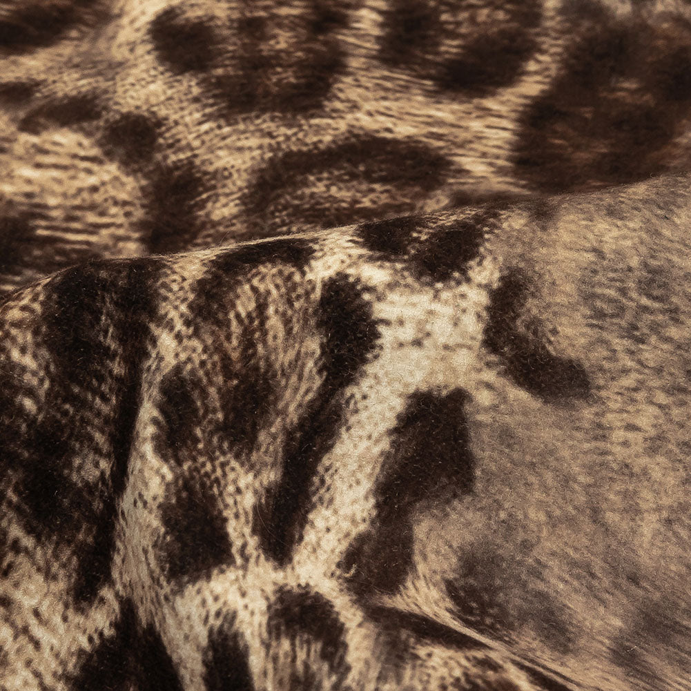 Brown Jaguar Printed Micro-Polyester and Cotton - Joann Fabrics