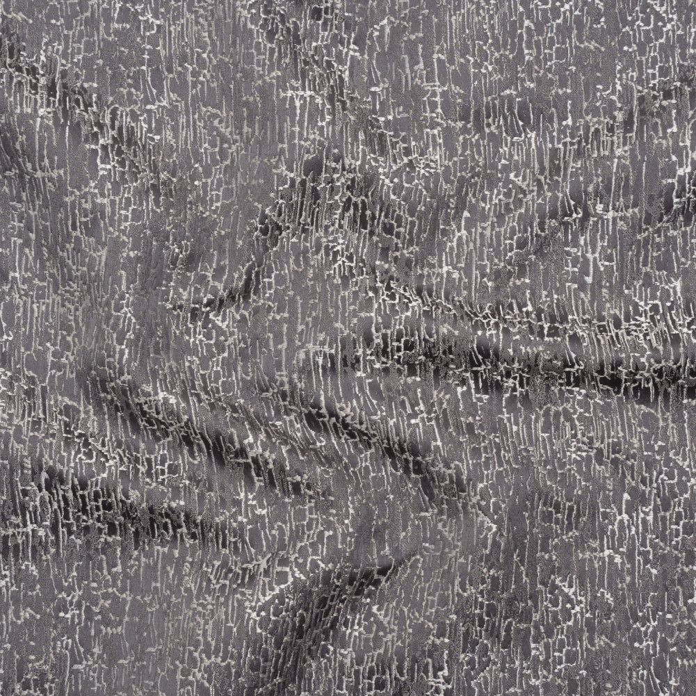 Satin-Face Jacquard - Graphite Crackle - British Imported - Joann Fabrics