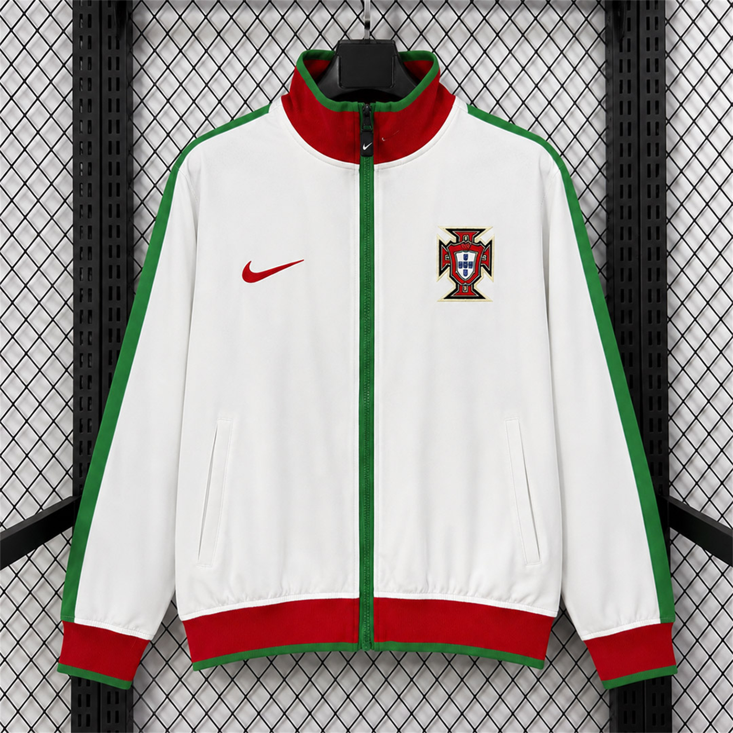 Retro Portugal 2010-11 White Windbreaker - UnitedFutballJersey