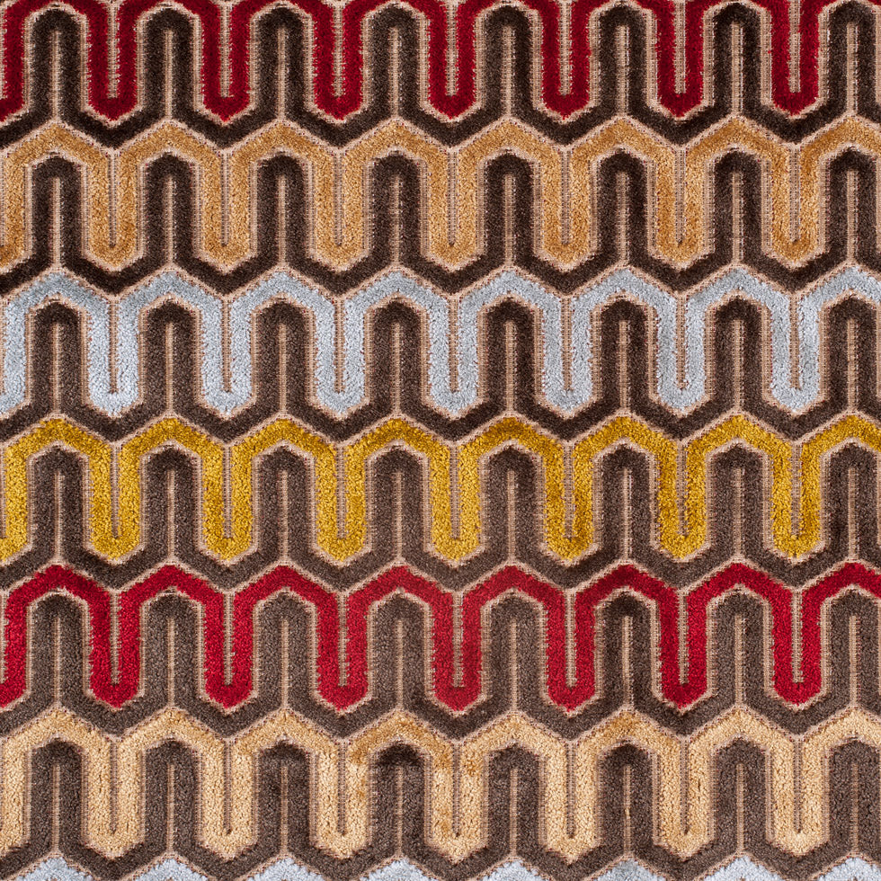 Brown Geometric Velvet Tapestry - Joann Fabrics