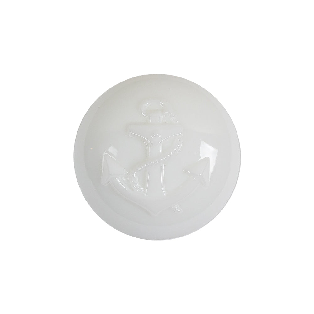 Italian White Anchor Embossed Shank Back Button - 36L/23mm - Joann Fabrics