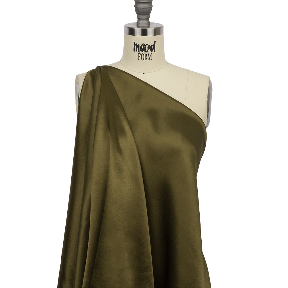 Sustainable Viscose Fluid Satin - Olive Green - Mood Exclusive Elliana Collection - Joann Fabrics