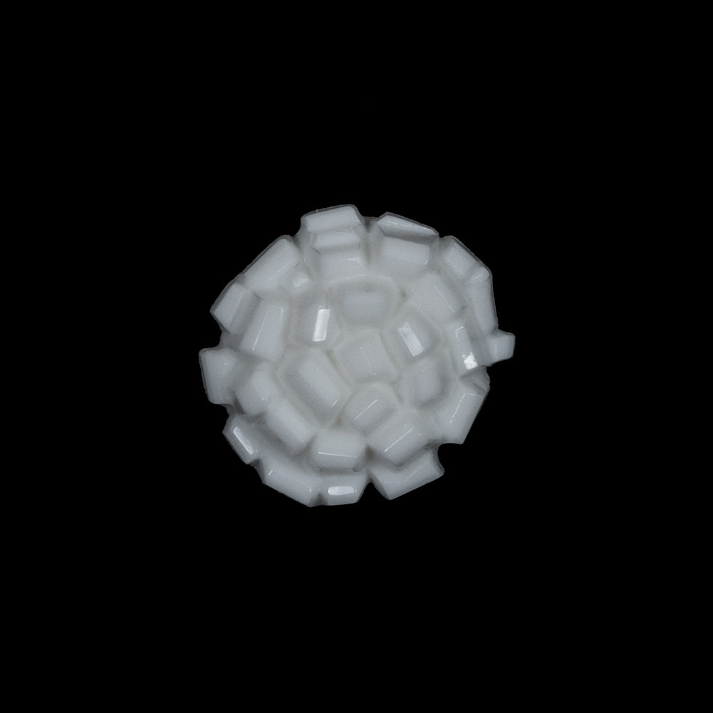 White Detailed Plastic Shank-Back Button - 28L/18mm - Joann Fabrics