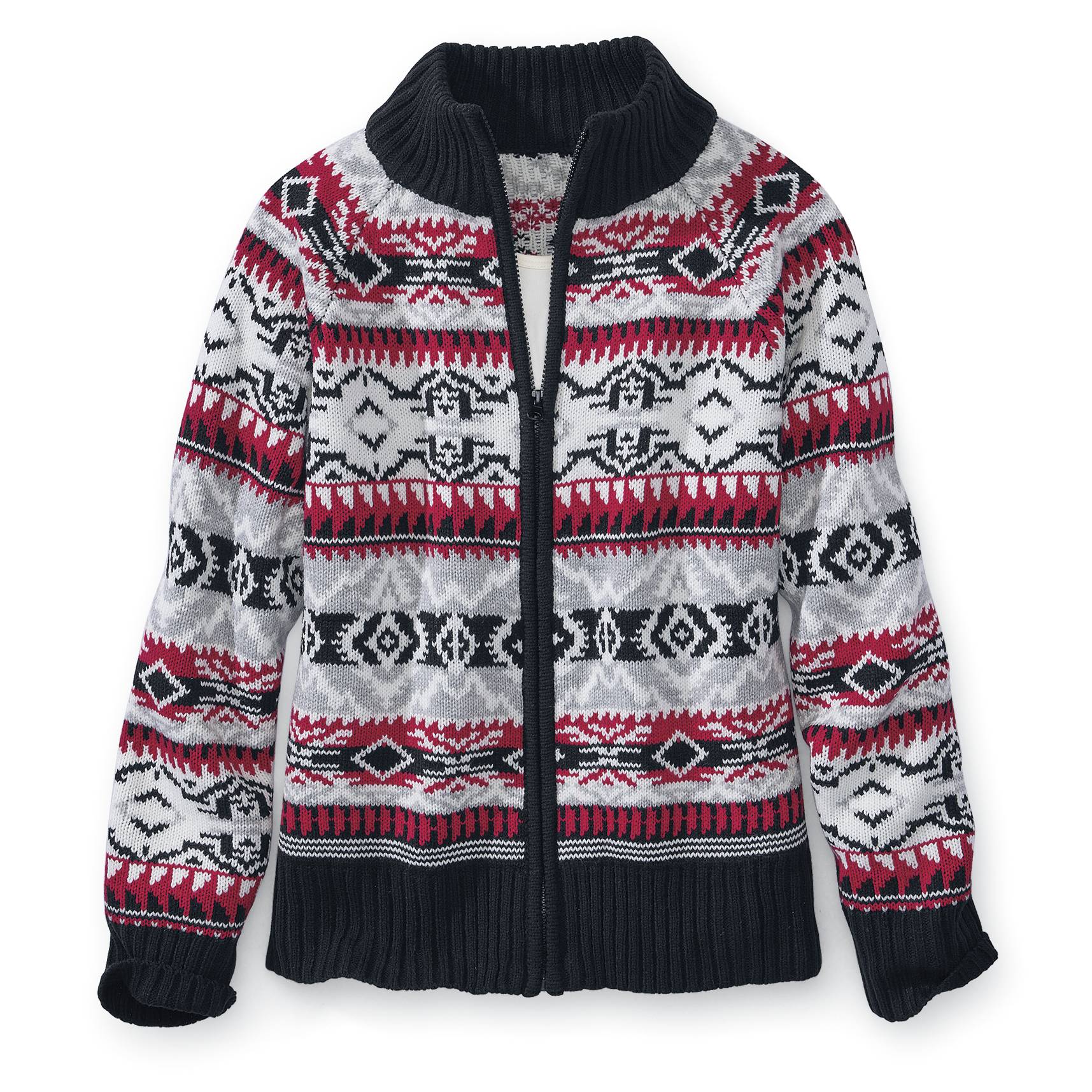 Fair Isle Zip Cardigan - Northstyle Catalog