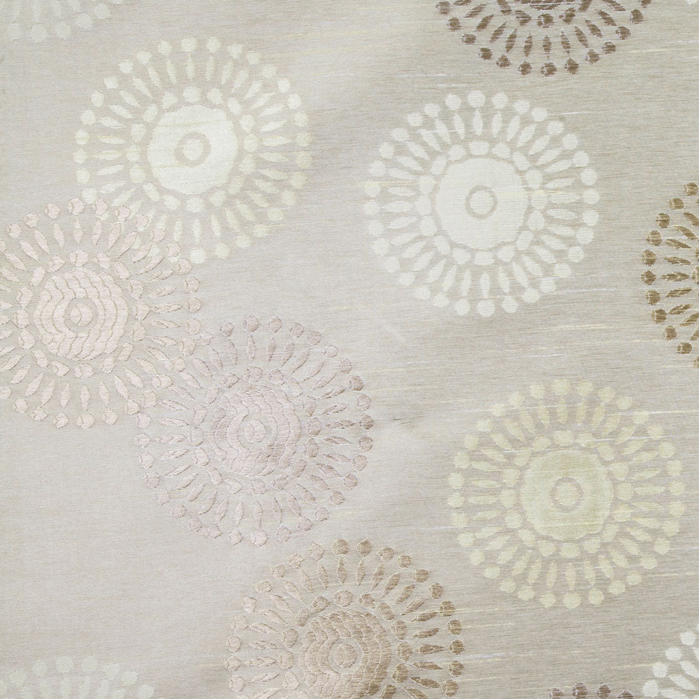 Citra Green/Victorian Gold/Cream Floral Shantung   /Dupioni - Joann Fabrics
