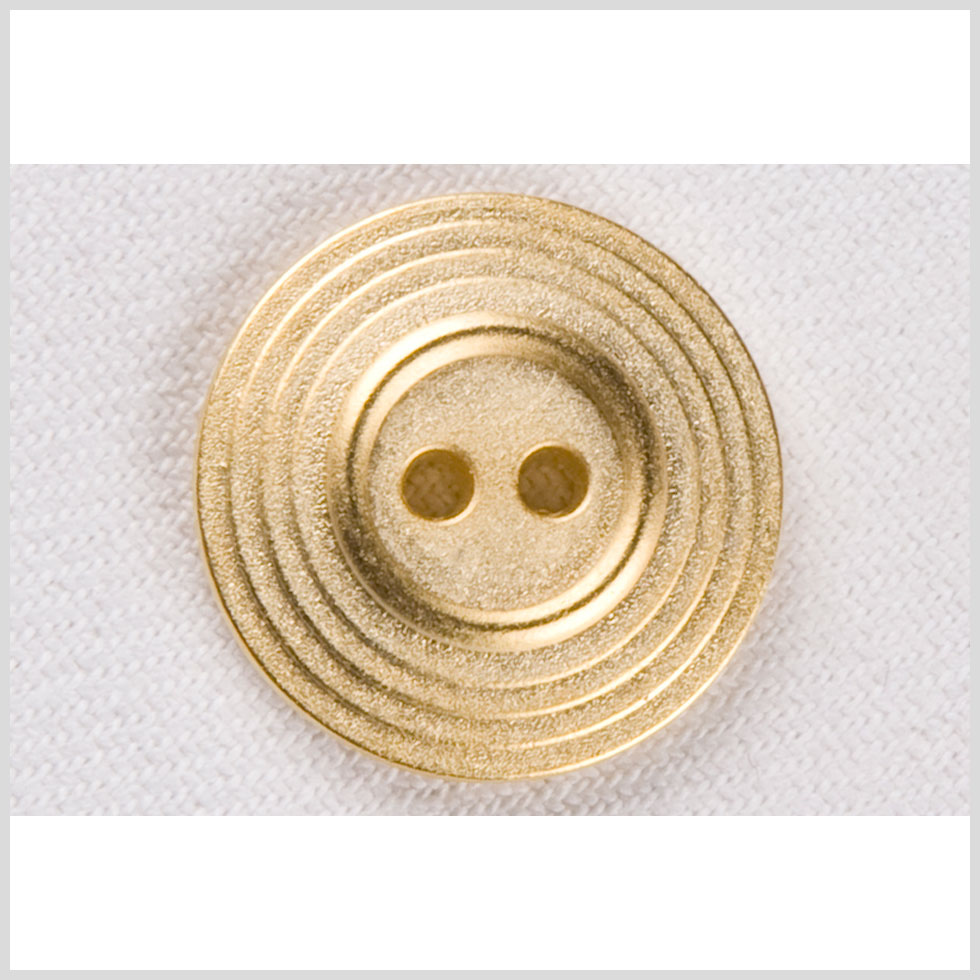 Metal 2-Hole Button - 36L/23mm - Gold Stairstep Rim - Joann Fabrics
