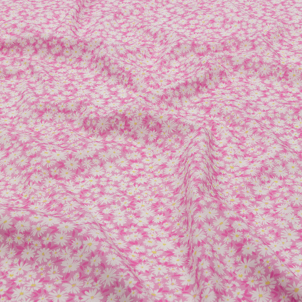 Cotton Poplin - Pink and White Floral - Sunday in the Park Print - Mood Exclusive Secret Garden Collection - Joann Fabrics