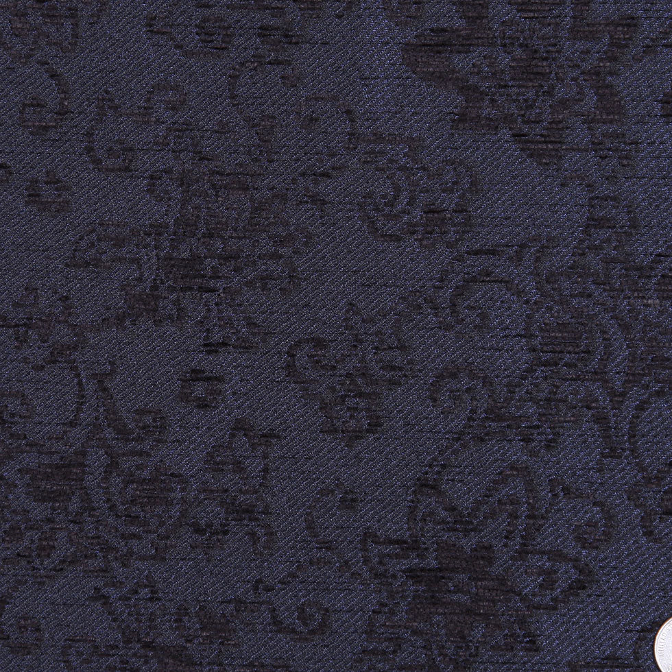 Italian Dark Navy Floral Rayon and Polyester Chenille - Joann Fabrics