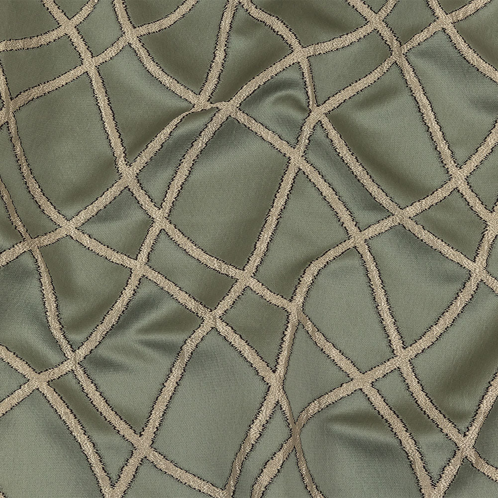 Drapery Jacquard - Sage Abstract Shapes - British Imported - Joann Fabrics