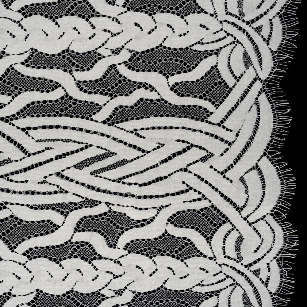 Cotton and Nylon Lace Panel with Finished Edges - Ivory Celtic Knotwork and Braids - Joann Fabrics