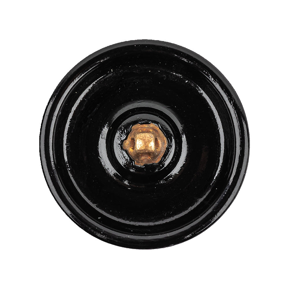 Vintage Jet Faceted Glass Button with Matte Black Center - 44L/28mm - Joann Fabrics