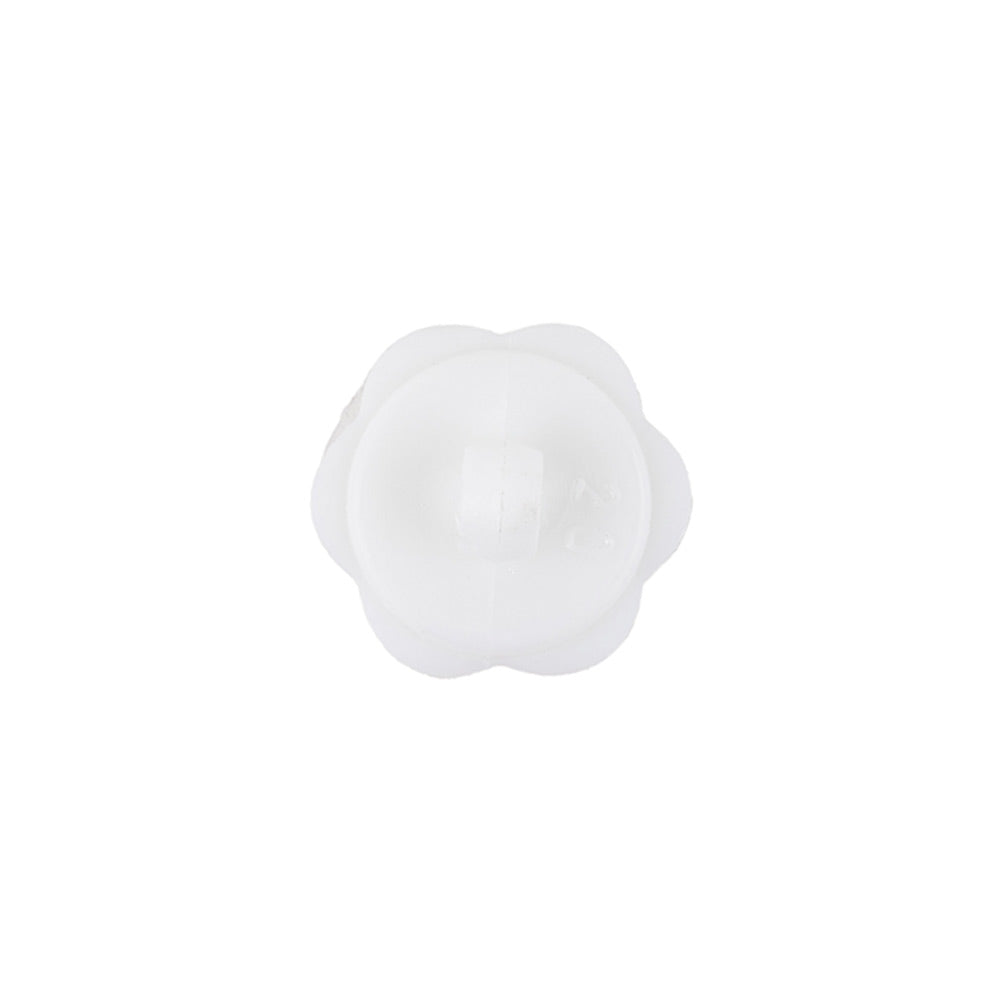 Italian White Floral and Geometric Shank Back Nylon Button - 24L/15mm - Joann Fabrics