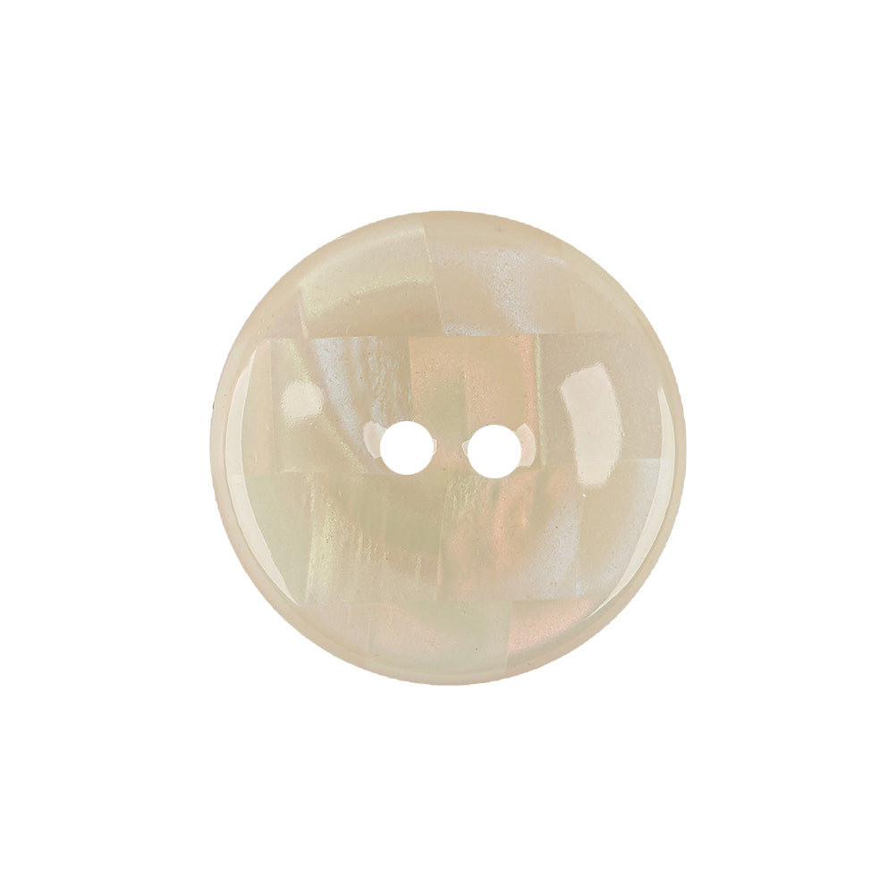 Antique White and Peach Dust Iridescent Patchwork 4-Hole Plastic Saucer Button - 36L/23mm - Joann Fabrics