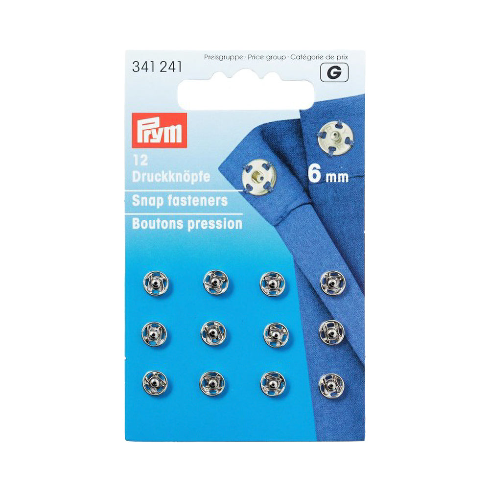 Prym Sew-On Snap Fasteners - Silver Brass 6mm - 12 ct - Joann Fabrics