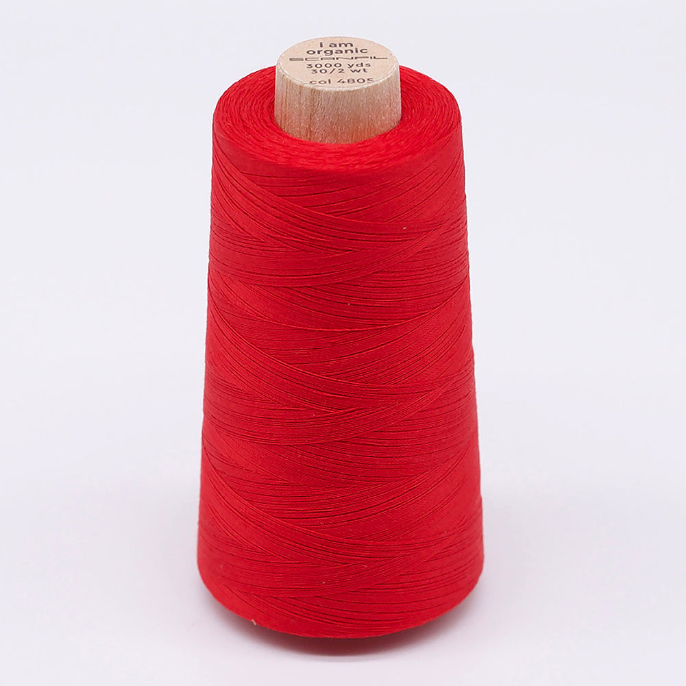 SCANFIL® 30wt Organic Pima Cotton Thread 3000 yd Cone - 4805 High Risk Red - Joann Fabrics