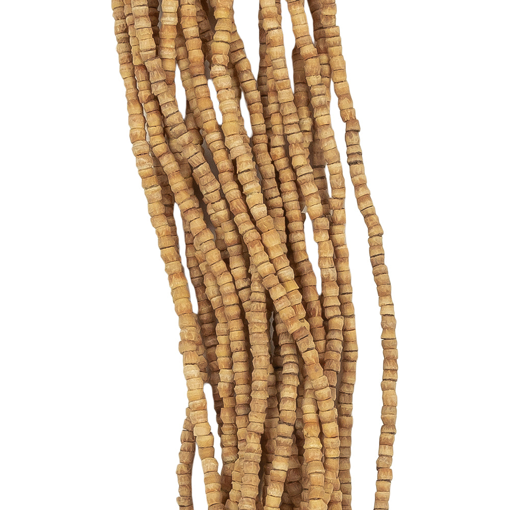 Vintage Natural Wood Beaded Tassel - 6