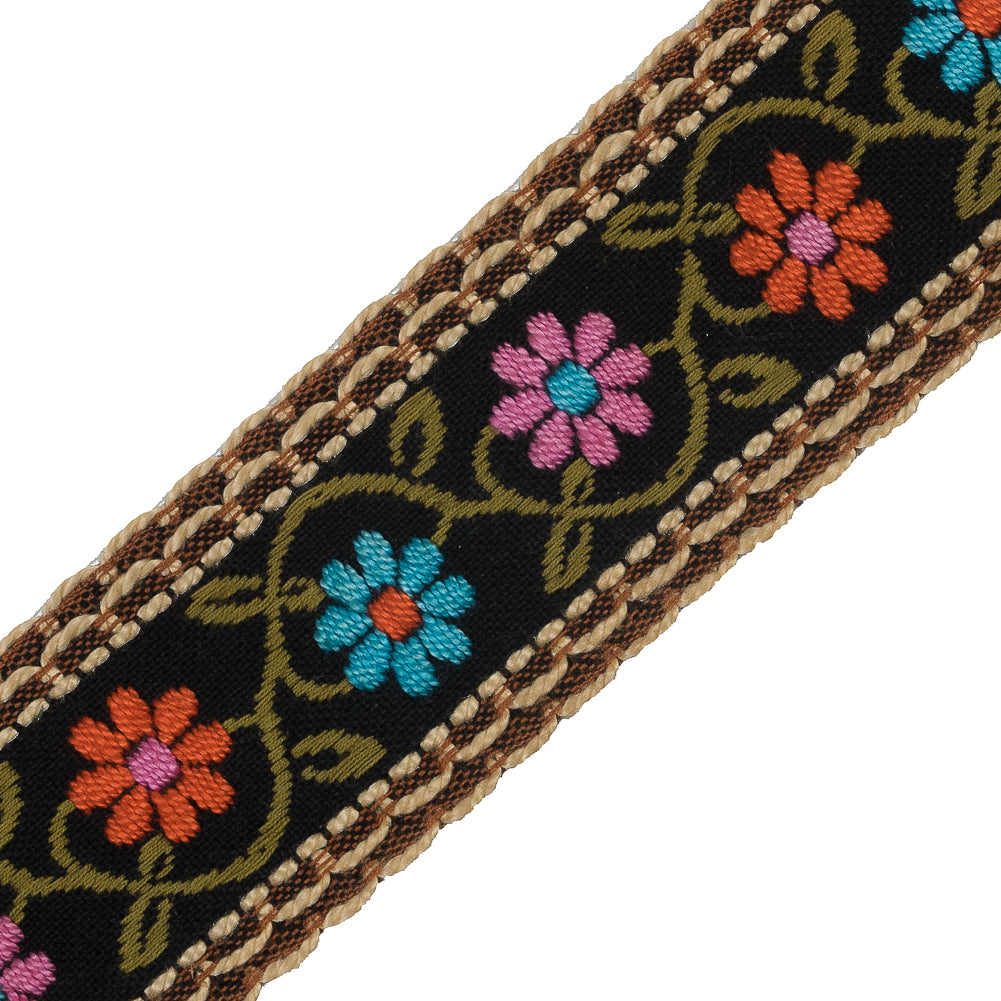 Multicolor Raised Floral German Jacquard Ribbon - 2