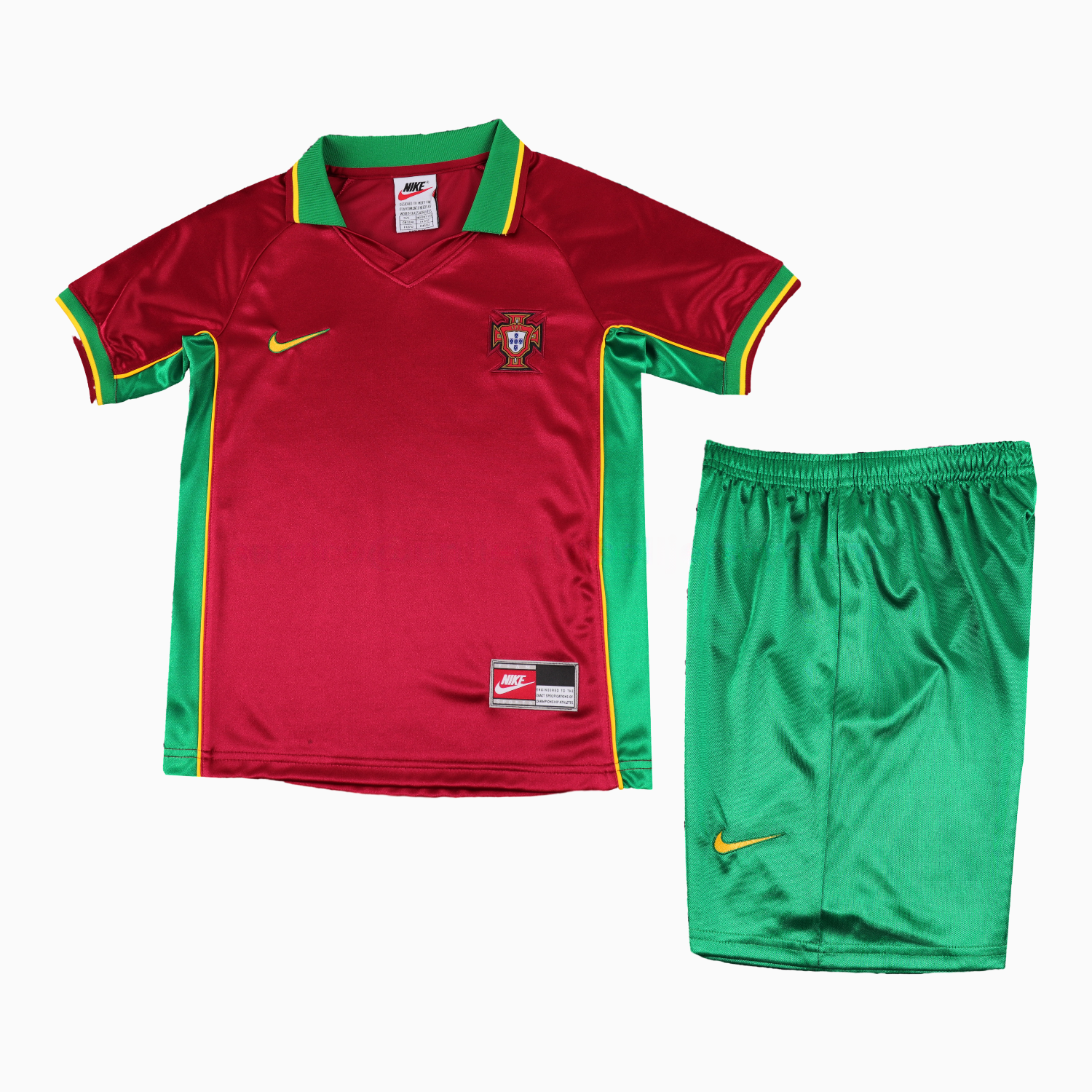 Retro Portugal 1998 Home Kids Kit - UnitedFutballJersey