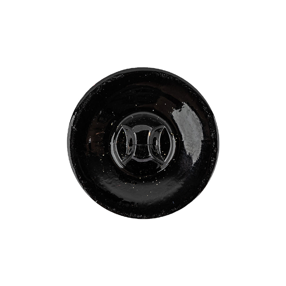 Black/Gold Glass Button - 36L/23mm - Joann Fabrics