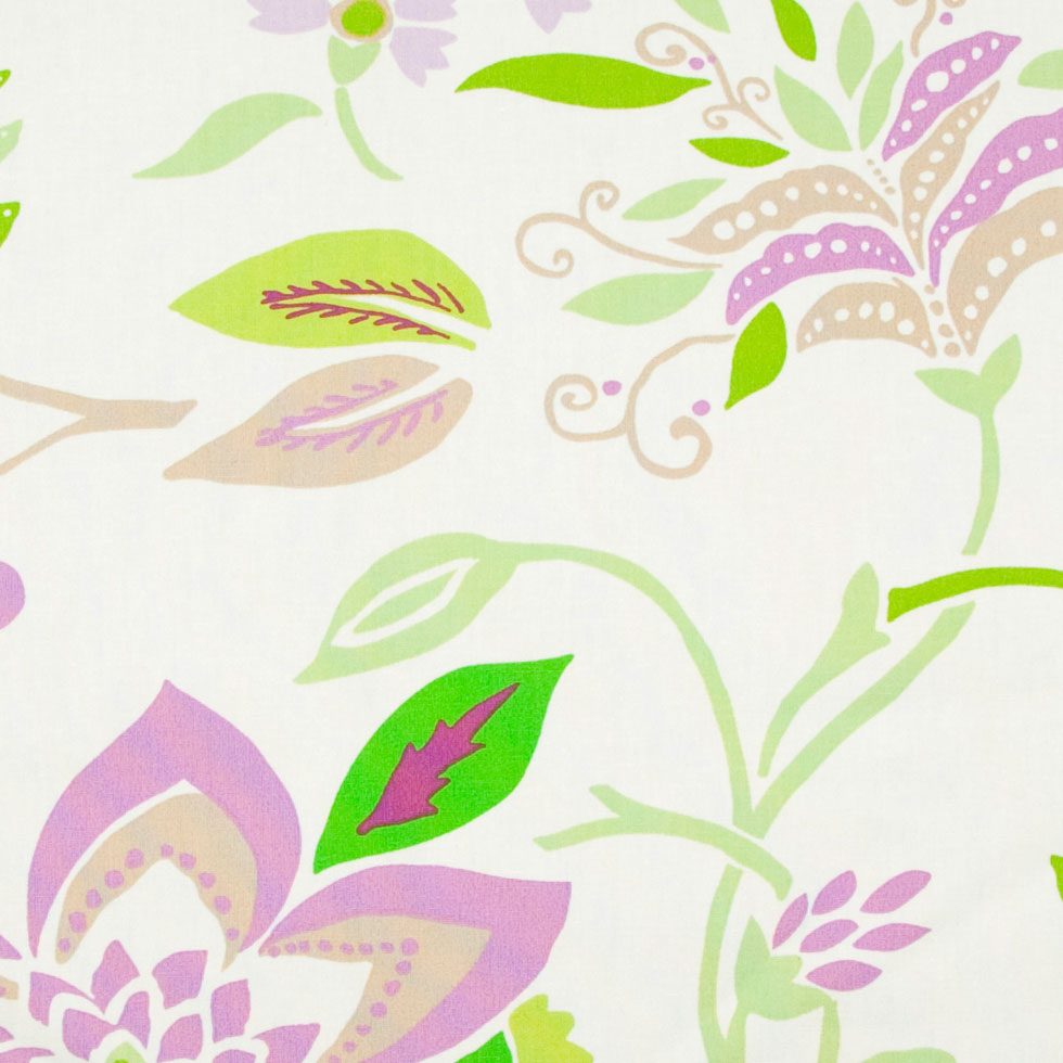 Cream & Purple Floral Poplin - Joann Fabrics
