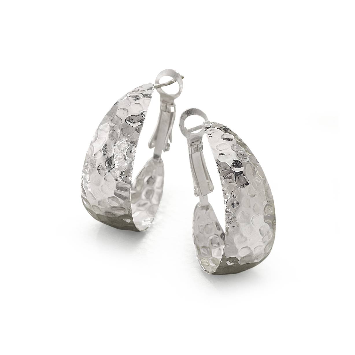 Silverplated Hammered Hoops - Northstyle Catalog