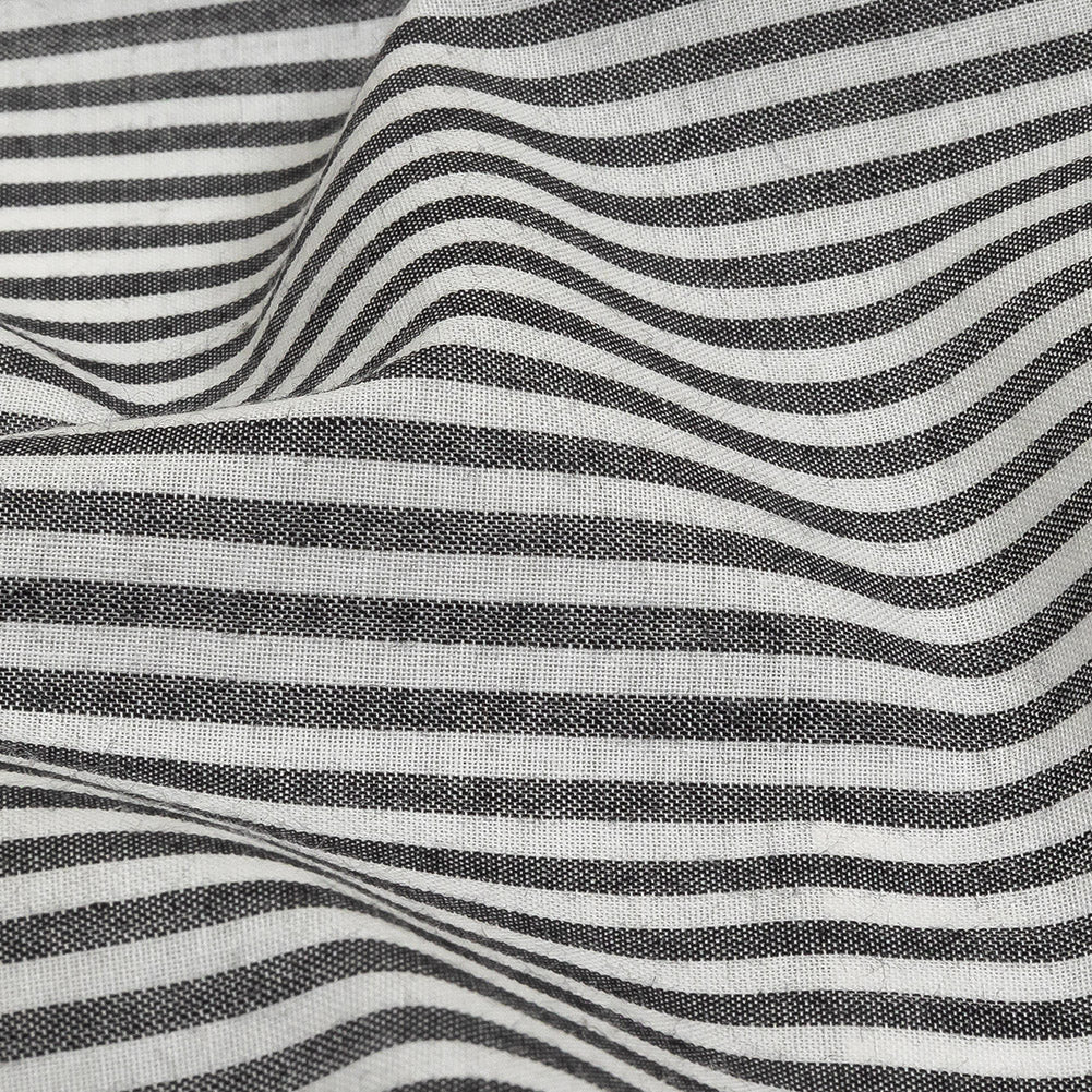 Black and White Railroad Stripes Cotton and Polyester Woven - Joann Fabrics
